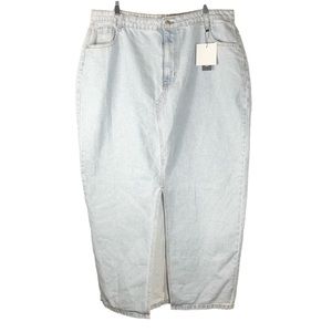 Boohoo denim midi skirt size 16